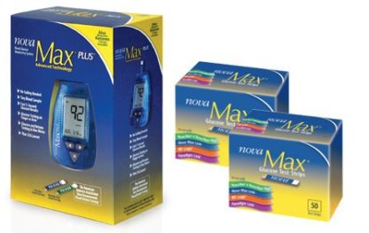 Free Nova Max Plus Blood Glucose/Ketone Meter and Kit with the purchase of 2 boxes of glucose strips. Offer valid one per customer and can not be combined with any other offers.